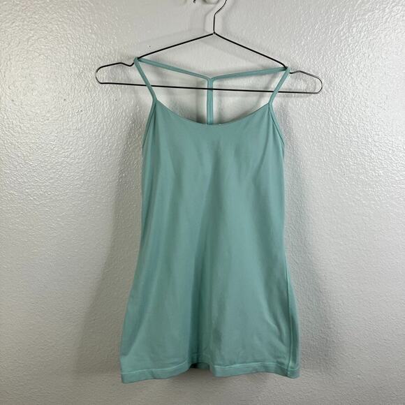 Lululemon Power Pose Tank Size 4 Blue Tonic Sea Light Support A/B Cup Yoga - Picture 1 of 7